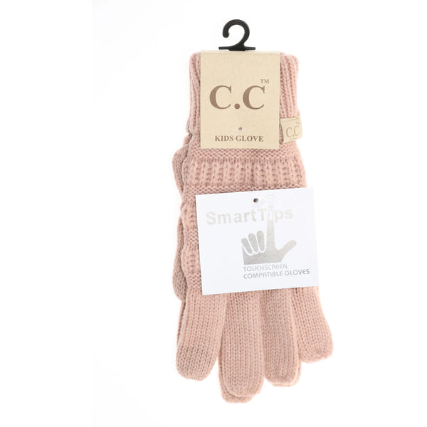 C.C Beanie Kids Cable Knit Gloves