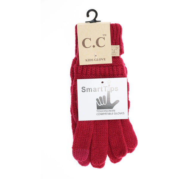 C.C Beanie Kids Cable Knit Gloves