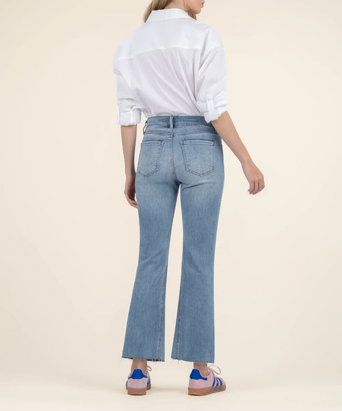 Kut Kelsey High Rise Ankle Flare in Honest Wash