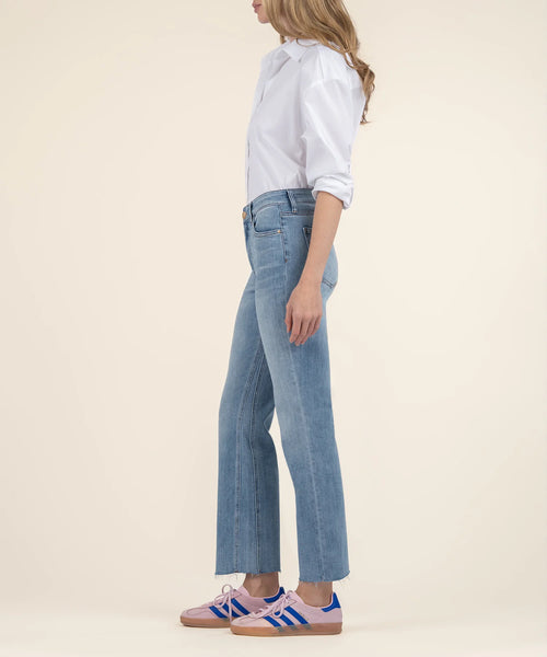 Kut Kelsey High Rise Ankle Flare in Honest Wash