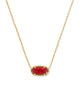Elisa Pendant Necklace in Holiday Red