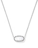 Elisa Silver Pendant Necklace in Ivory