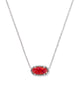 Elisa Pendant Necklace in Holiday Red