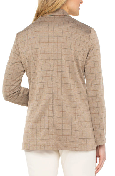 Liverpool Khaki Plaid Boyfriend Blazer