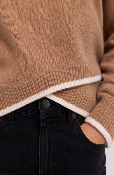 Liverpool Long Sleeve Sweater W/ Tulip Hem