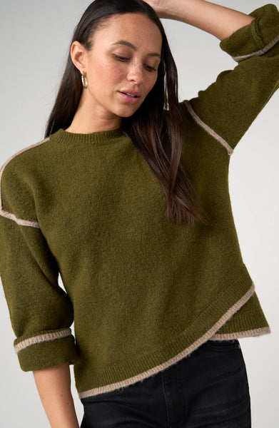 Liverpool Long Sleeve Sweater W/ Tulip Hem