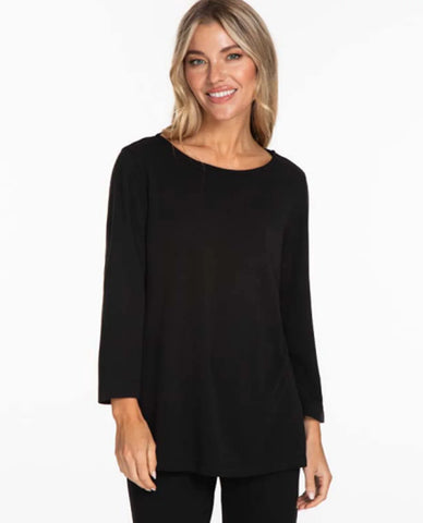 Multiples 3/4 Sleeve High Neck Top