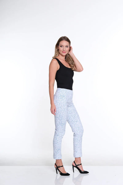 Multiples Twill Print Ankle-Pant