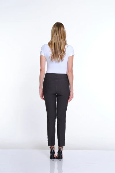 Slim Sation Ankle Twill Pants - Black