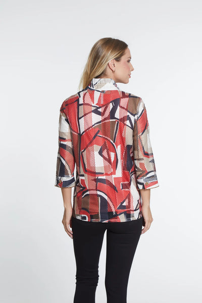 Multiples Africa Wire Collar Print Jacket