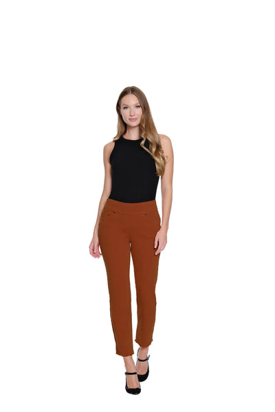 Slim Station Denim Ankle Jean with Fringe Hem