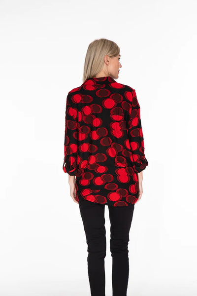 Multiples Circle Print Jacquard Shirt