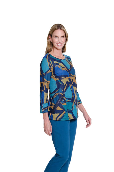 Multiples Zip Pocket Top