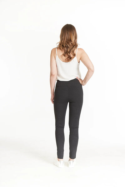 Slim Sation Heather Grey Pull-On Ankle Legging