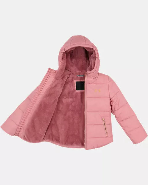 UA Girls Pink Glitter Puffer Coat