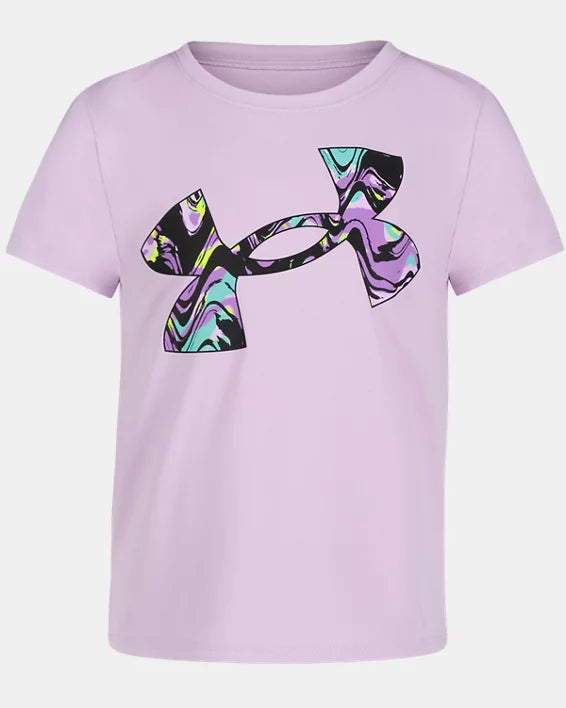 UA Girls Purple Wavy Tee