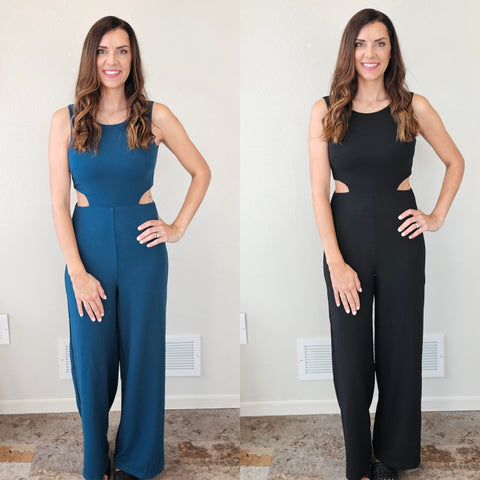 Sleeveless Jumpsuit With Side Cut-Outs