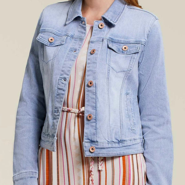 Tribal Classic Stretch Denim Jacket