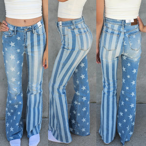 Judy Blue Stars&Stripes Flare