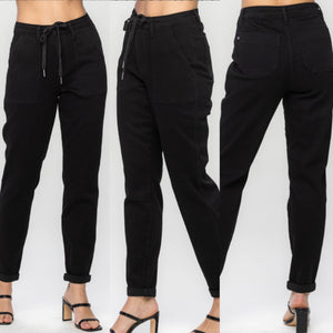 Judy Blue Jet Black Cuffed Jogger