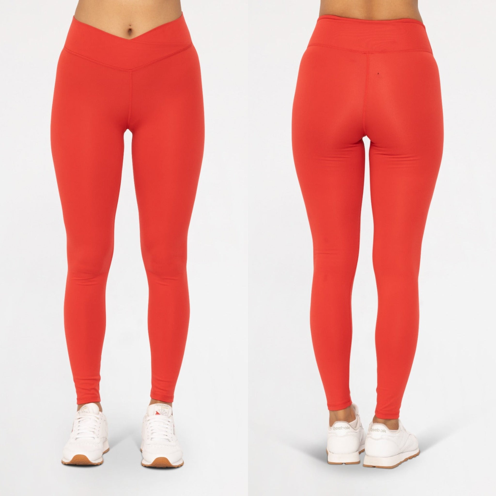 Mono B Red Criss Cross Waist Legging