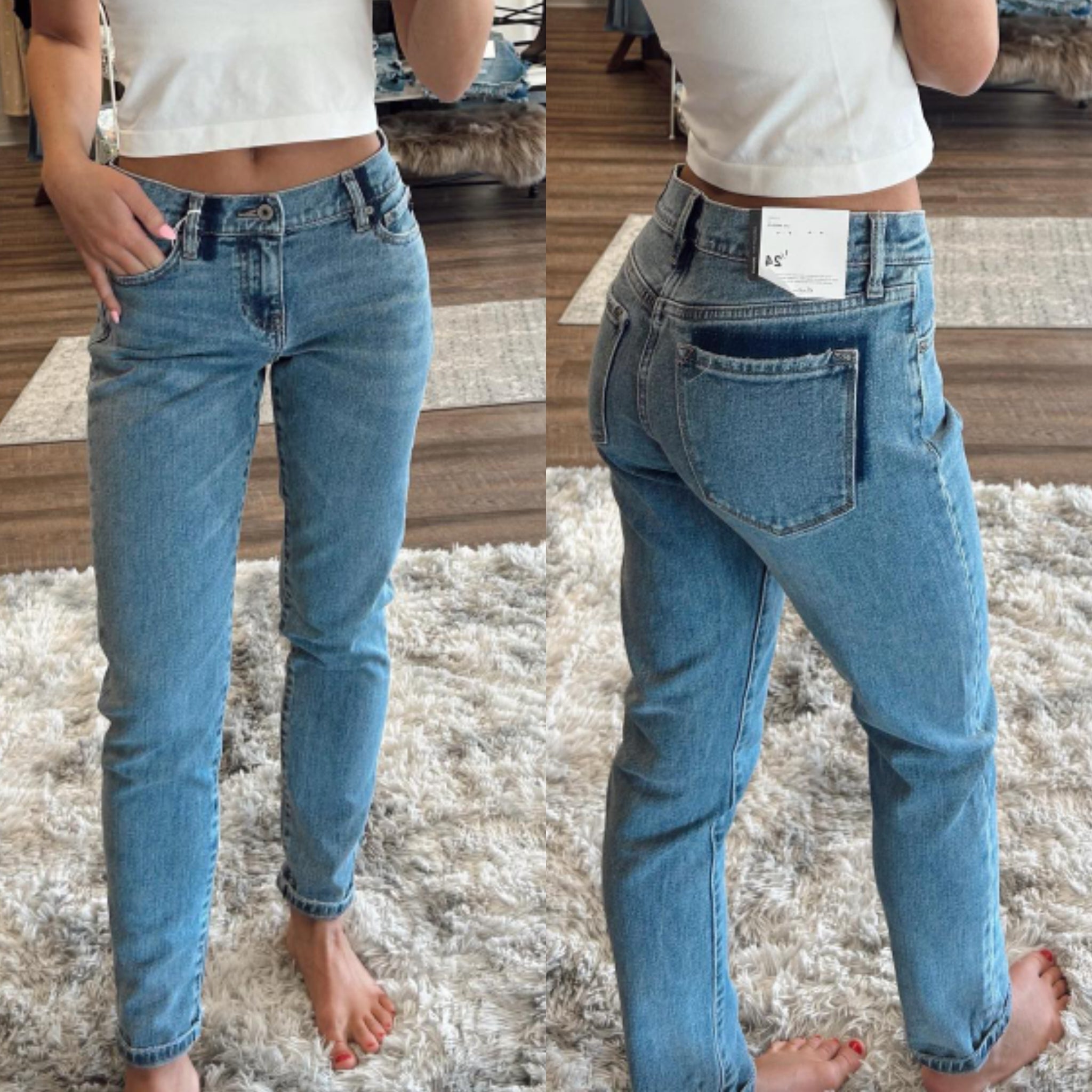 Kancan No-Distress Boyfriend Jean