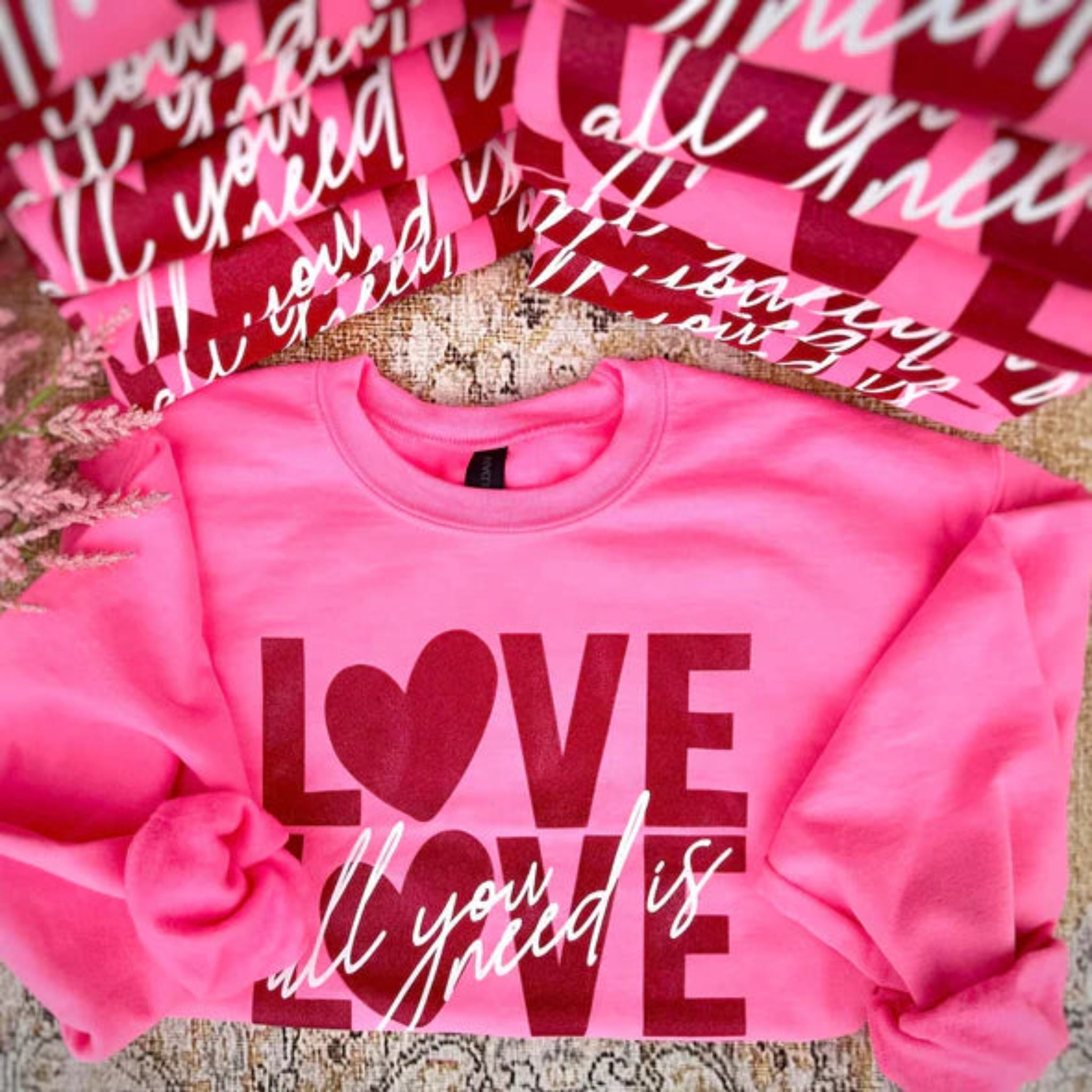 Love Is All You Need Glitter Graphic