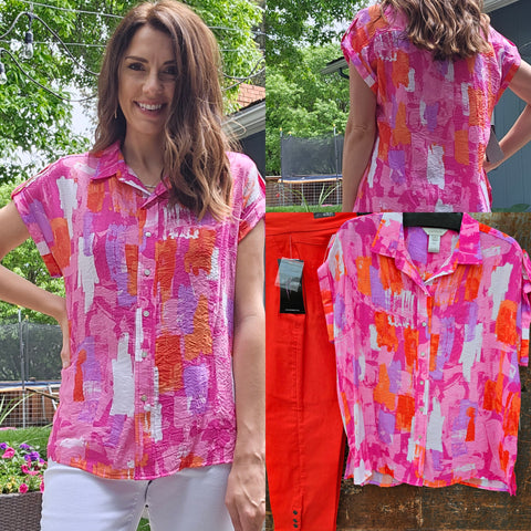 Multiples Hot Pink Dolman Top