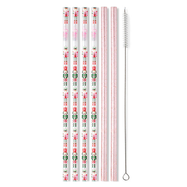 Sugar Plum Soldiers Reusable Straws