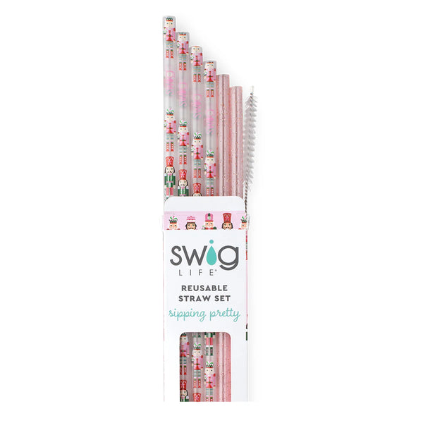 Sugar Plum Soldiers Reusable Straws