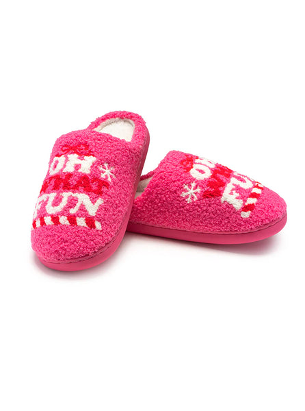 Oh What Fun Pink Slippers