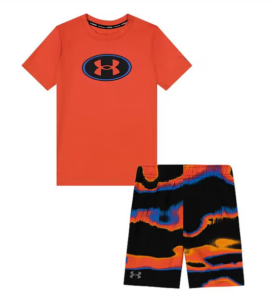 UA Boys Swim Orange 2 Piece Set