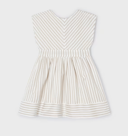 Tan and Cream Striped Dress