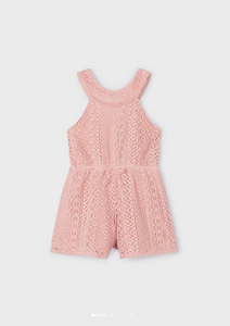 Dusty Pink Guipure Romper