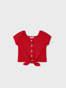 Mayoral Girls Red Ribbed Top