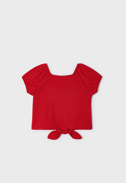 Mayoral Girls Red Ribbed Top