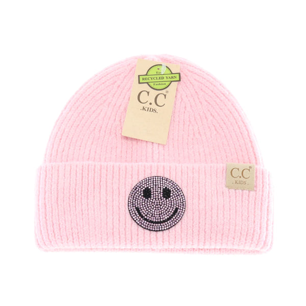 C.C Beanie Kids Rhinestone Smiley Face Beanie