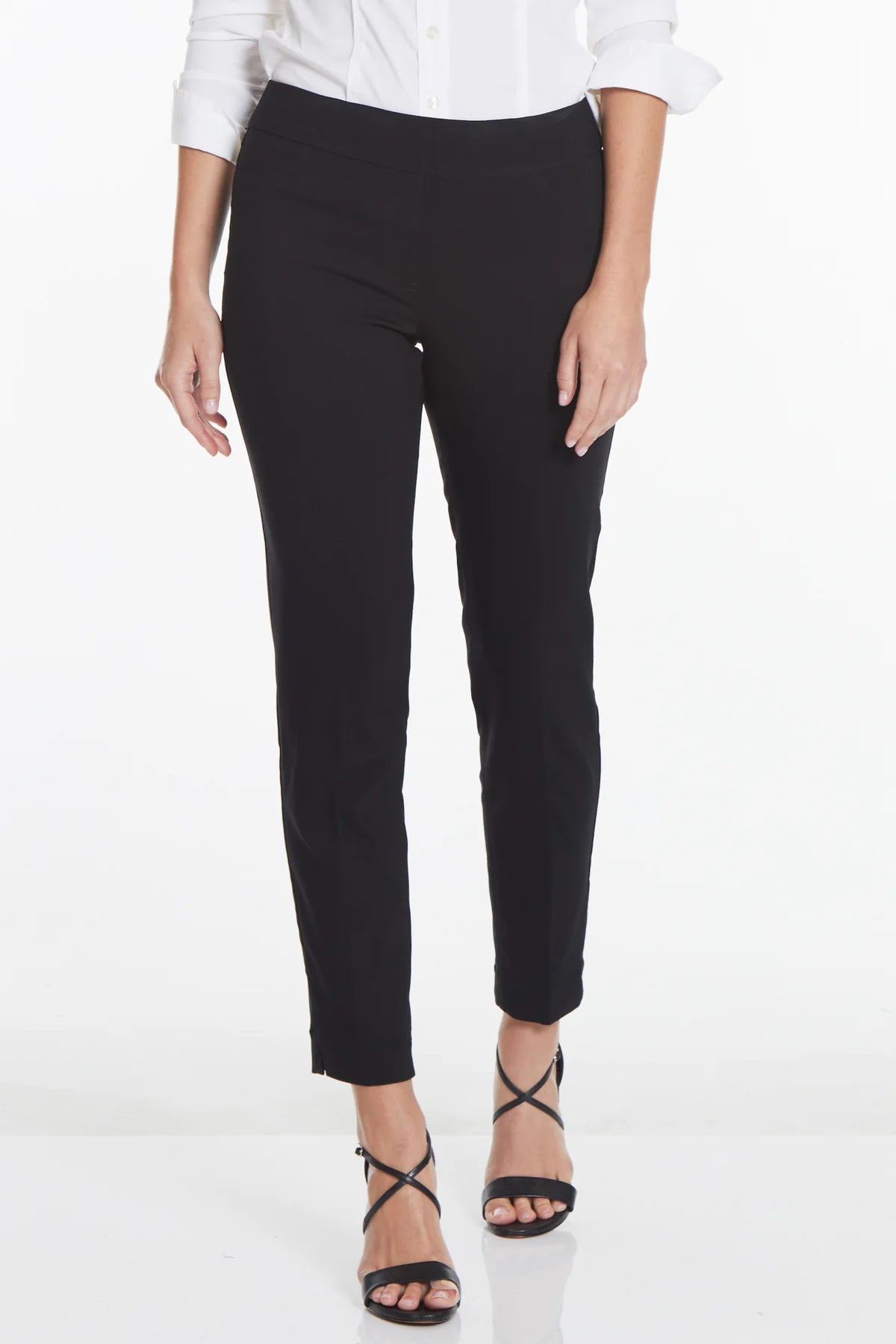 Slim-Sation Pull-On Black Ankle Dress Pant