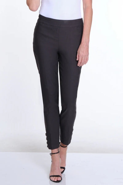 Slim Sation Ankle Twill Pants - Black