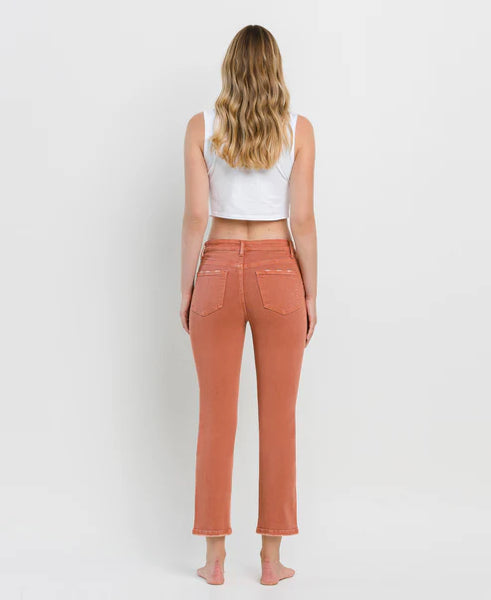 Vervet High Rise Crop Slim Straight Jeans