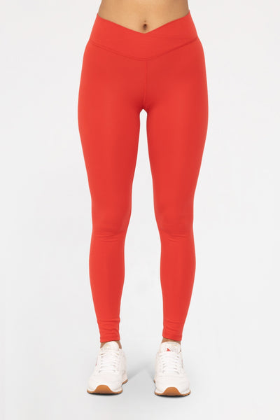 Mono B Red Criss Cross Waist Legging