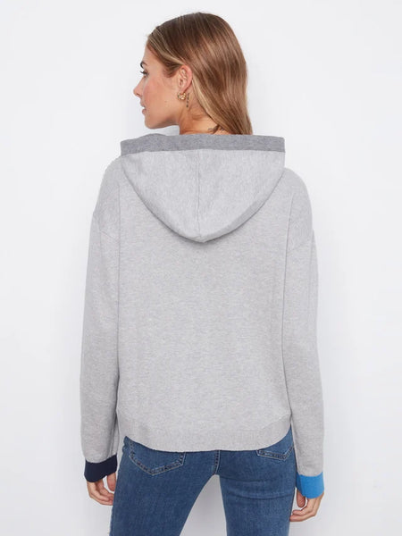 Charlie B Contrast Detail Hooded Sweater