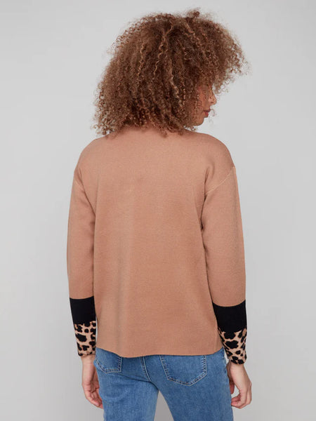 Charlie B Funnel Sweater Animal Print