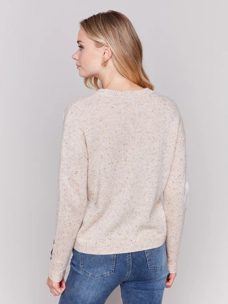 Charlie B Truffle Sweater with Flowers