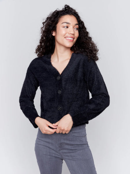 Charlie B. Fuzzy Knit Cardigan