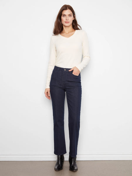 Charlie B  Straight Leg Stretch Denim Pants