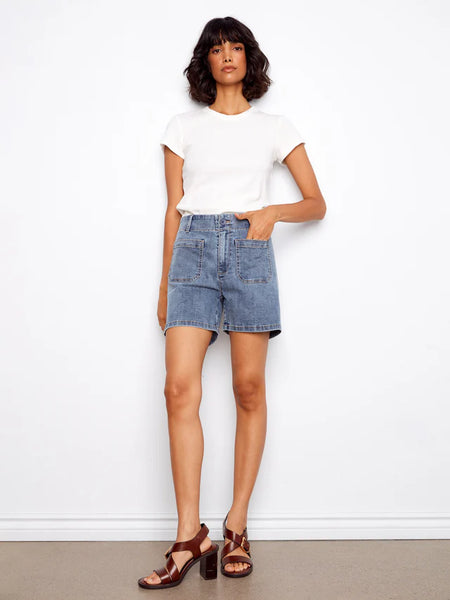 Charlie B Stretch Front Pocket Shorts