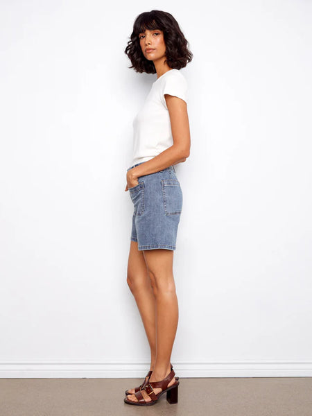 Charlie B Stretch Front Pocket Shorts