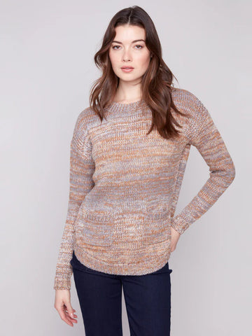 Sweater With Removable Scarf