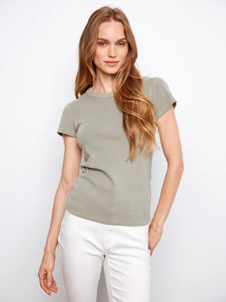 Charlie B Ribbed Crew Neck T-Shirt